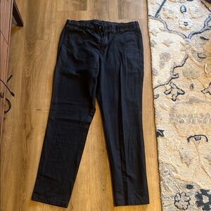 GAP Black Chinos Flat-Front Straight Leg